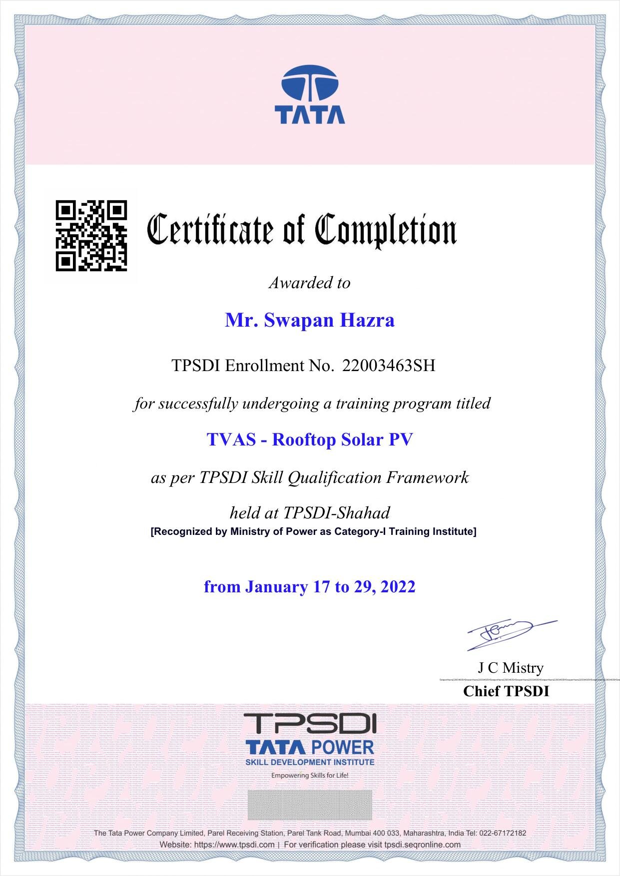 Certificate