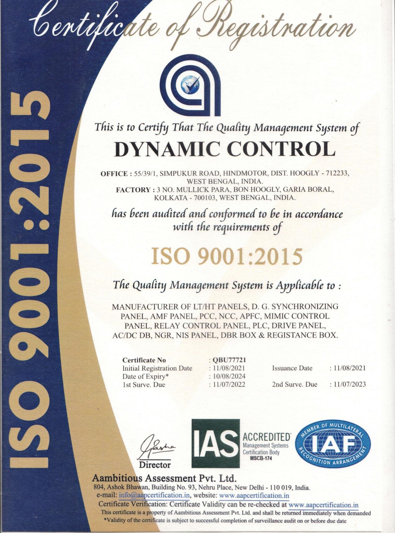 ISO CERTIFICATE